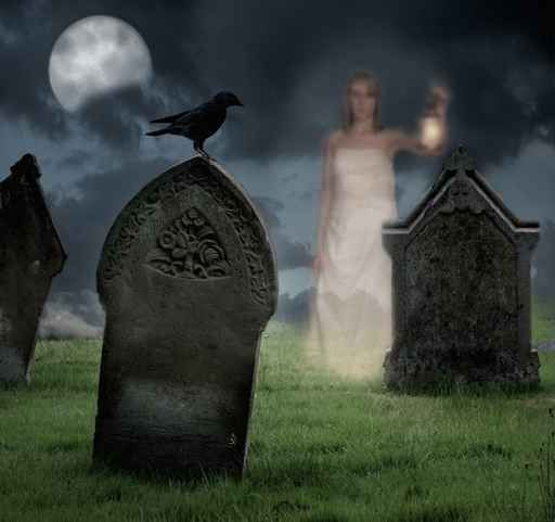 Woman Haunting Cemetery